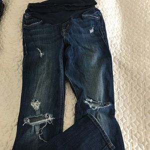 SOLD!!! Joes full panel distressed maternity jeans